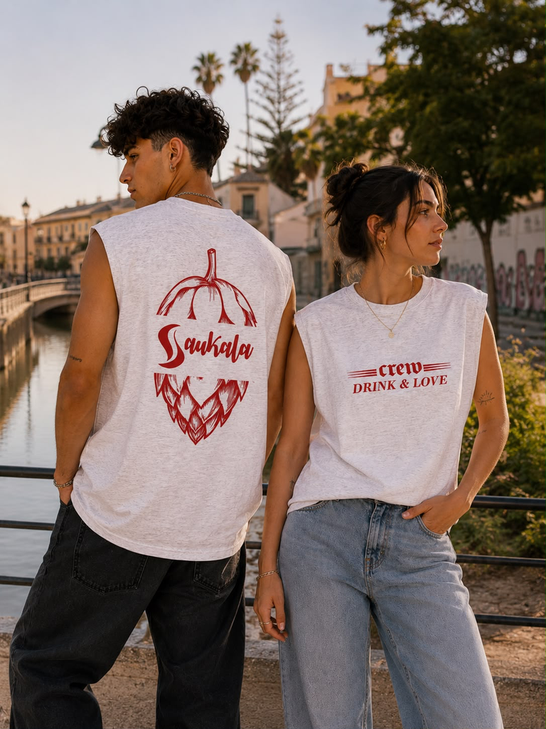 Modelos Sin Manga Blanca Lúpulo Rojo
